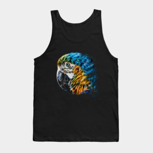 Parrot Colorful Fractal Modern Art Tank Top